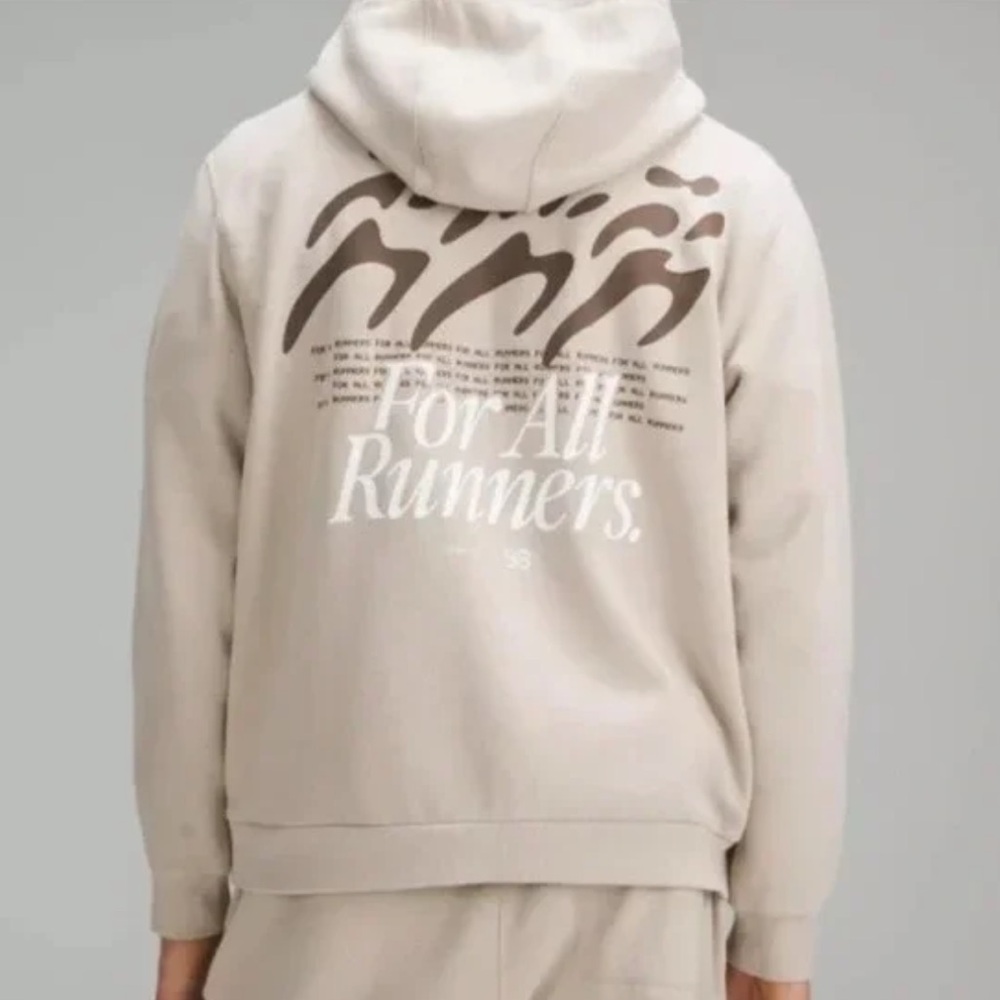 Lululemon Steady State Pullover Hoodie Run Graphic Beige Mohave Tan